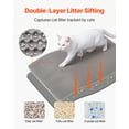 thumbnail image 2 of VEVOR Cat Litter Mat, 30 x 24 in, Double-Layer Litter Box Mat, Non-Slip & Urine-Proof Litter-Trapping Mats for Indoor Cats, Honeycomb Design, Soft on Paws, Washable Large Kitty Mats for Floor, 2 of 9