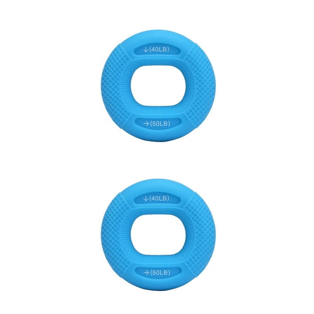 Advancent Empuñadura de mano ajustable 20-80LB Anillo de agarre Dedo Antebrazo Power Trainer Carpal Expander Muscle Workout Ejercicio Gimnasio Azul 2Conjunto