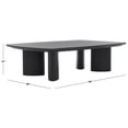 thumbnail image 3 of Safavieh Couture Barnard Wood Modern Coffee Table, Black, 3 of 10