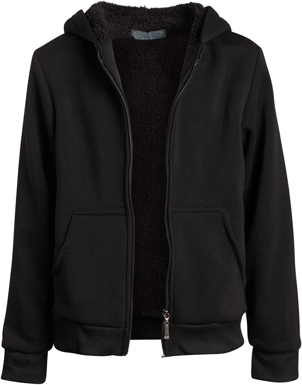 Coney Island Boys’ Sweatshirt - Sherpa Lined Zip Hoodie (Size: 4-16 ...