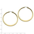 thumbnail image 2 of Stainless Steel Gold IP plated Tapered 50mm Hoop Earrings, 2 of 7