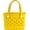 Yellow, variant on Waterproof Sandproof Beach Bag for Women - Small Portable Plastic Rubber Tote, Washable Open Top Handbag for Outdoor Travel