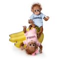 thumbnail image 2 of The Ashton-Drake Galleries Double Trouble Realistic Lifelike Orangutan Twin Boy Girl Baby Monkey Doll Set Fully Poseable with Soft Vinyl Skin and Hand Applied Hair by Artist Cindy Sales 8"-Inches, 2 of 5