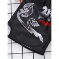 thumbnail image 6 of Haitryli Kids Boys Muay Thai Martial Arts Shorts MMA Kick Boxing Boxer Shorts Training Booty Shorts Black&White 3-4, 6 of 7
