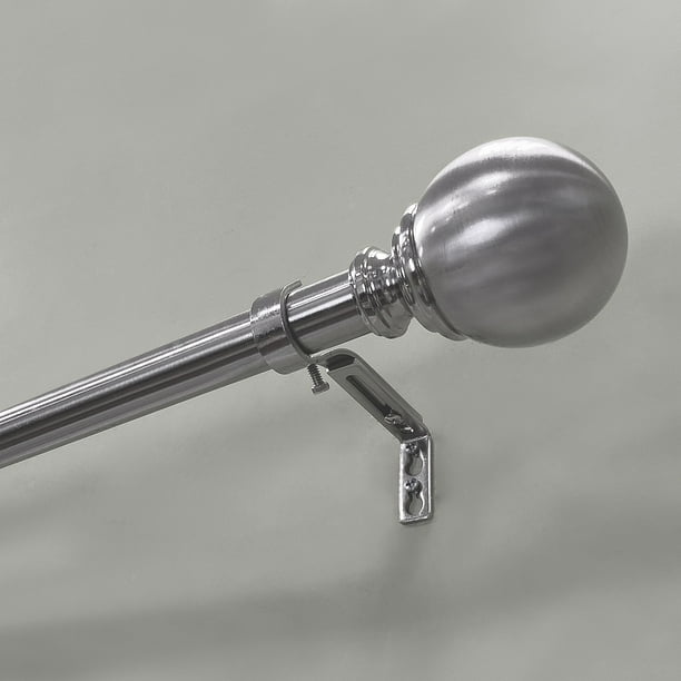 Better Homes & Gardens 1" Nickel Ball Adjustable Single Curtain Rod Set