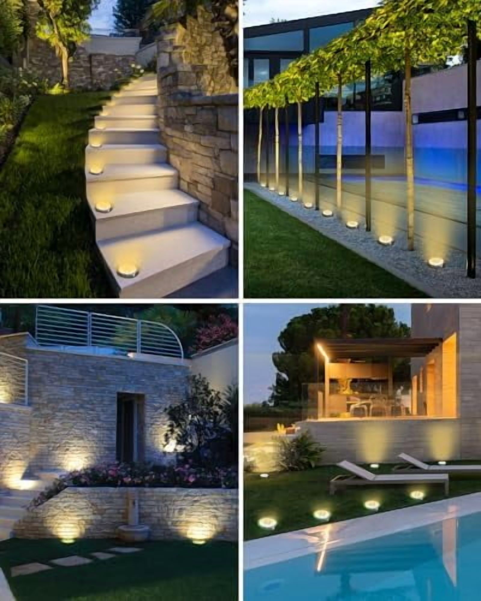 Btfarm 12 Pack Solar Lights Outdoor, 8 Led (Warm White), Solar Lights Outdoor Waterproof, Landscape Lighting