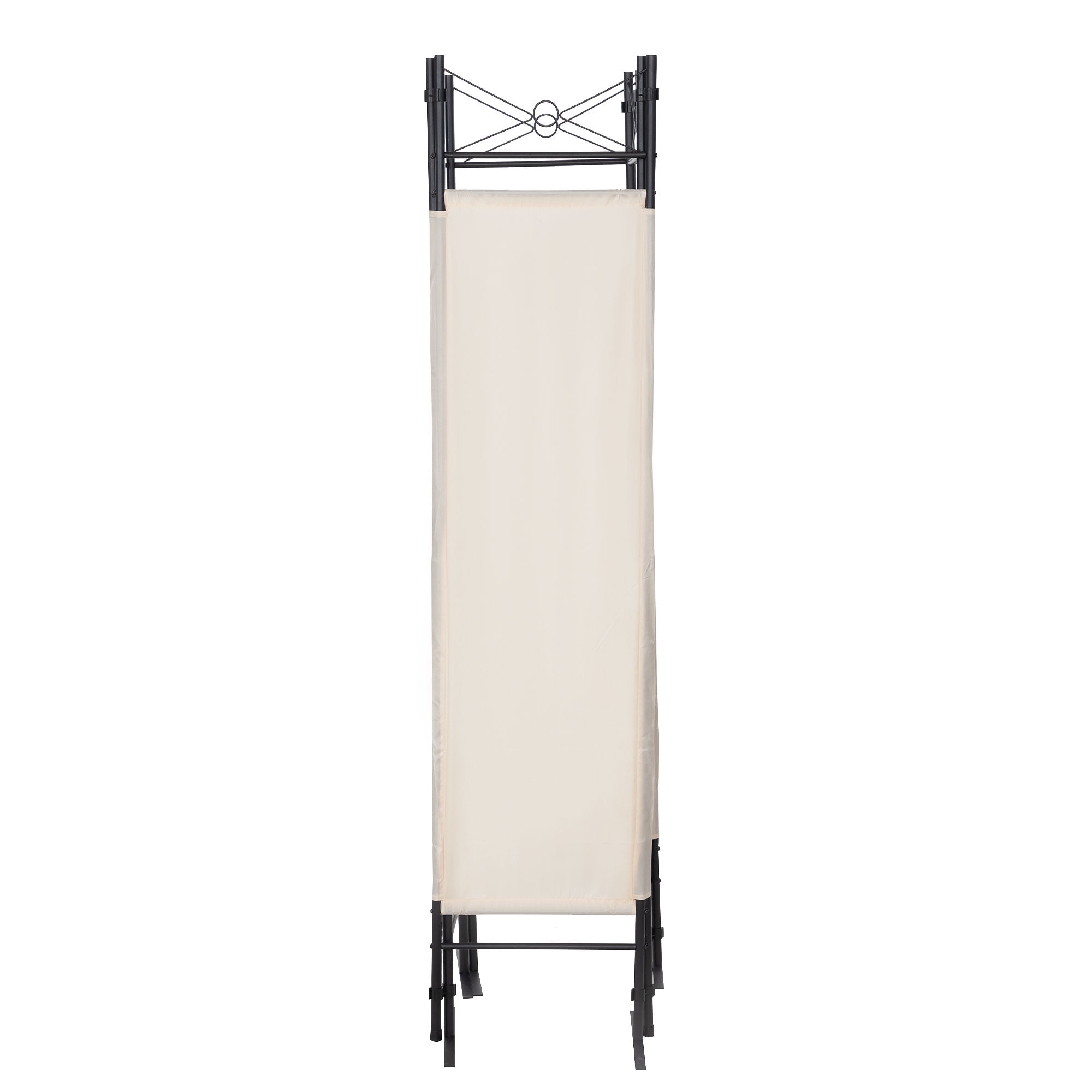 Kadyn 4 Panel Partition Room Separators Black, Folding Indoor Divider for Home, Office Room Divider for Living Room, Beige