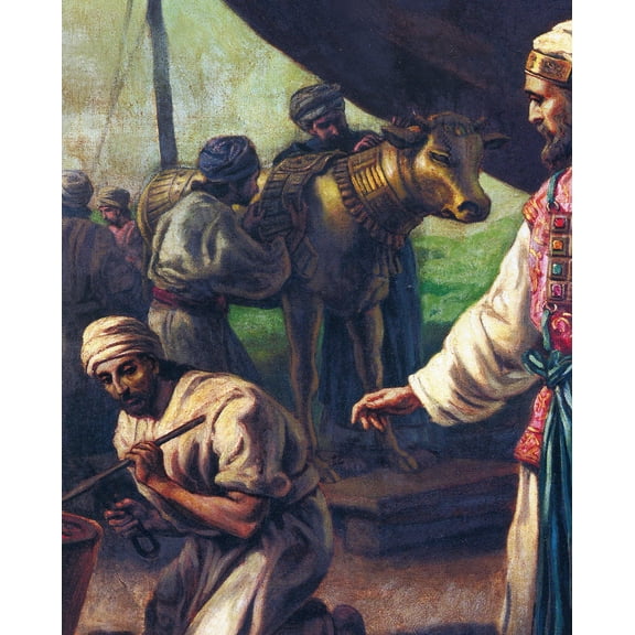 Catholic print picture - The Golden Calf T - 8" x 10" ready to be framed