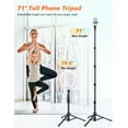 thumbnail image 2 of HPZZ Phone Tripod, 70" Selfie Stick Tripod Stand Cell Phone Tripods with Remote Phone Holder Carry Bag, Aluminum Alloy Selfie Stick Tripod, Compatible with iPhone Samsung GoPro Smartphone, 2 of 7