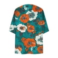 thumbnail image 5 of UVEASISHA Women's 3/4 Sleeve Kimono Cardigan Floral Print Open Front Sweaters Lightweight Casual Summer Outerwear for Office Multicolor XXL, 5 of 6