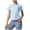 Blue, variant on Workout Tops for Women Cropped Split Back Athletic Gym Exercise Shirts Loose Fit (Purple, S)