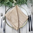 thumbnail image 4 of Balsa Circle 5 Pieces 20" x 20" Beige Crinkle Accordion Taffeta Table Napkins, 4 of 8
