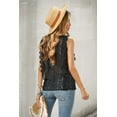 thumbnail image 3 of Women's Black Lace V Neck Tank Top, 3 of 9