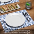 thumbnail image 2 of Luxurious Le Jardin Vegan Leather Placemats 4 Pack Look and Feel of Genuine Leather Infused with Copper, 2 of 6