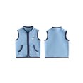 thumbnail image 3 of RUINIXCW Toddler Baby Boy Girl Thin Fleece Vest Jacket Infant Boy Fall Winter Clothes Zip Up Stand Collar Goose Embroidery Sleeveless Jacket Pocket, 3 of 10