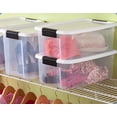 thumbnail image 5 of Sterilite 18 Quart Clear Plastic Storage Bin with White Latch Lid, 6 Pack, 5 of 5