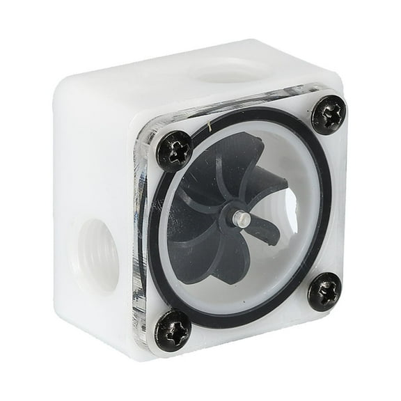 Uxcell Flow Indicator, Acrylic Water Cooling Monitoring 3-Way White Square G1/4 for PC Water Cooling System