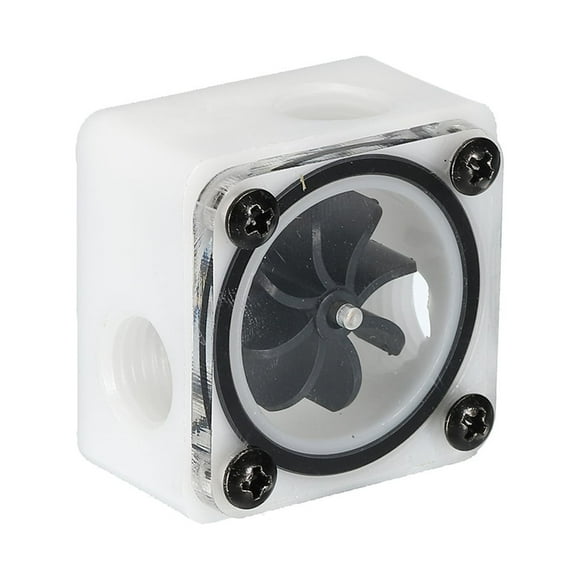 Unique Bargains Flow Indicator, Acrylic Water Cooling Monitoring 3-Way White Square G1/4 for PC Water Cooling System