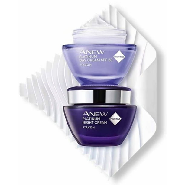 Cream AVON Anew Platinum Day and Night, paquete de 2 unidades