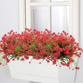 thumbnail image 4 of Coolmade 14" Artificial Flowers 25 Bundles Outdoor Fake Flowers for Decoration UV Resistant Faux Plastic Plants Garden Porch Window Box Décor (Red), 4 of 6