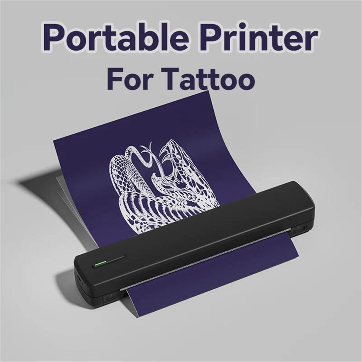 Mini A4 Tattoo Printer Portable Wireless Stencil Printer Tattoo Transfer Thermal Copier Comes Black