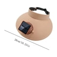 thumbnail image 3 of Khaki Summer 2 In 1 Sunshade Fan Round Cap Solar Powered For Outdoor Toy Plastic, 3 of 7