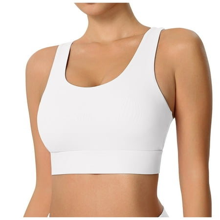 Fsqjgq Sports Bras for Women Underwear Bandeau Bra Floral Lace Nursing Bras Lace Bras for Women Women s Sexy Large Size Integrated High Strength Shockproof Yoga Running Fitness Sports Bra Tank Tops