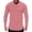 Pink, variant on ZXLBBD Mens T-Shirts Fitness Curved Hem Long Sleeve Workout Shirts Solid Color Slim Fit Sports Athletic T Shirts for Man Dailywear,White,L