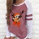 thumbnail image 2 of Camisas Navideñas Para Mujer Tops de Manga Larga Estampado Patchwork Cuello Redondo Blusa Informal Odeerbi ODB209595, 2 of 6