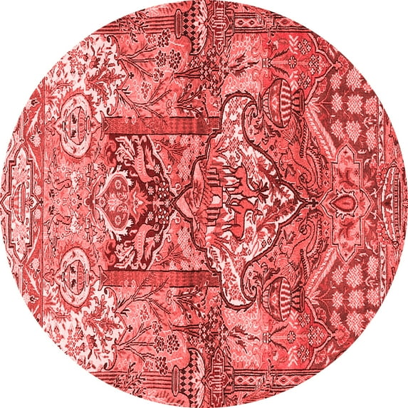 Ahgly Company Indoor Round Persian Red Traditional Area Rugs, 6' Round