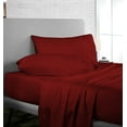 thumbnail image 2 of King Size Luxury Extrasoft 100% Supima Cotton 4 Piece Sheets Set in Hotel Quality Sateen Weave Burgundy Solid 15 Inch Deep Pocket, 2 of 5