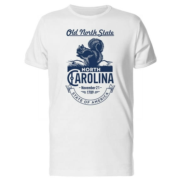 Smartprints Mens Graphic Tee - Old North State North Carolina - Regular Fit 100% Cotton