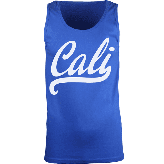 ShirtBANC Mens Graphic Tank Top Shirt, Cali Love, California Beach Tee, S-3XL