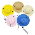thumbnail image 2 of Pet Straw Hat Adjustable - Simple Casual Solid Color Dog Sun Cap Cat Summer Hat, 2 of 5