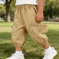 thumbnail image 2 of CONZONE Toddler Boys Pants Straight Leg Casual Pants for Child Elastic Waist Cartoon Graphic Fall Winter Athletic Jogger Pants with Pockets, 2 of 5