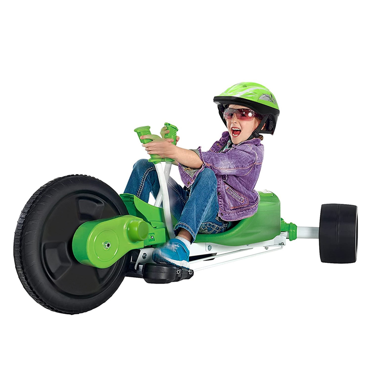 CIPACHO 12V Electric Kids Go Kart, Battery Powered Outdoor Ride On Toy, 3 mph Max Speed Electric Kids Car with 3 Wheel for Boys Girls, Green