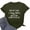 A001-Army Green, variant on Ichuanyi Womens Tops, Fall And Winter Unisex Funny Printed Pattern Casual Fashion Soild Color Short Sleeve Tops