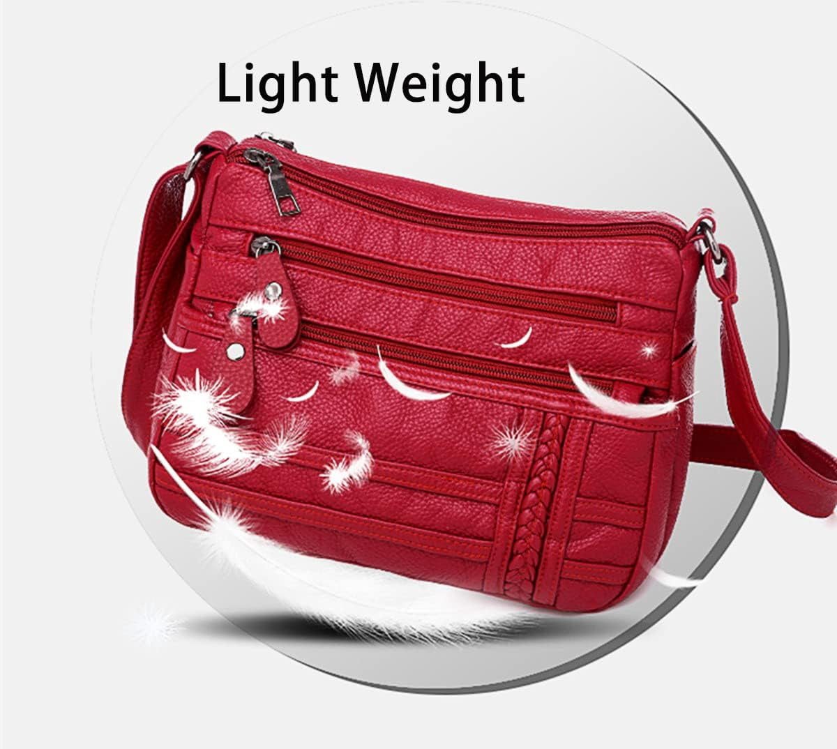 Shoulder Bag for Women, Soft PU Leather Purses with Multi Pockets Crossbody Bag Pocketbooks for Daily Use Travel