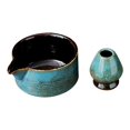thumbnail image 2 of Cerámica cerámica cerámica de tazón de té de té verde tradicional portátil de té de té verde tradicional Azul, 2 of 8