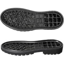 Shoe Replacement Rubber Soles for DIY Shoes 1 Pair Rubber Full Out Sole Black Wear Resistant Shoes Sole Raised Shoes Sole for Work Shoes and Boots 1.9x4.64 inch