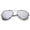 Silver-Blue-Camo / Silver Mirror, variant on sunglassLA Unisex Camouflage Print Fabric Teardrop Shape Lens Aviator Sunglasses (Gold-Purple-Camo / Smoke Mirror) - 60mm