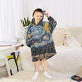 thumbnail image 6 of FORMRS Wearable Blanket Hoodie with Sleeves for Kids Cozy Flannel Sweatshirt, Swirling Starry Sky, 6 of 7