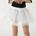 thumbnail image 2 of Riforla Women's Fashion High Waist Pleated Solid Color Tulle Tutu Skirt Lady Skirt Skirts for Women Trendy White One Size, 2 of 4