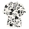 thumbnail image 5 of New trending & for spring GaThRRgYP Womens Blouses under $10,Women's V-neck Non Positioning Printed Summer Button Short Sleeved Loose and Fashionable T-shirt Top Khaki S, 5 of 5