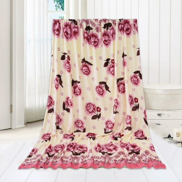 UsRHHA Plush Fleece Throw Blanket Multiple Sizes, Ultra Soft Warm Bedding for Sofa Bed, Machine Washable Home Comfort Wrap
