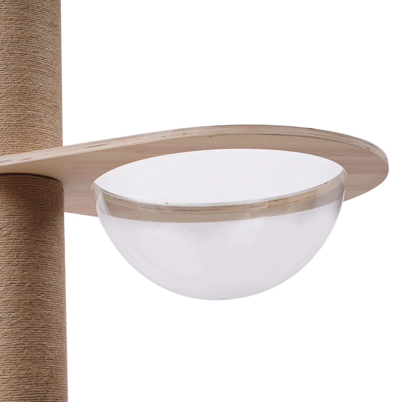 4 Tiers Cat Tree Climbing Tower W/ Scratching Post Space Capsule Hammock Free-Standing