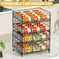 thumbnail image 5 of X-COSRACK 6-Tier Stackable Can Organizer for Pantry, Adjustable Gravity Can Dispenser Rack with Tilt Design, Heavy Duty Metal Storage Holder for Kitchen Cabinet, Soda & Canned Food, 5 of 9