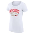 thumbnail image 2 of Women's G-III 4Her by Carl Banks White San Francisco 49ers Filigree Logo Fitted T-Shirt, 2 of 3
