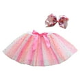 thumbnail image 6 of LYHaoo Girls Star Tutu Skirt With Rainbow Sequin Trim And Mesh Layer For Dance Performance Party Play Dress Up Girls Cute Skirt,Sizes 9-11 Years, 6 of 6