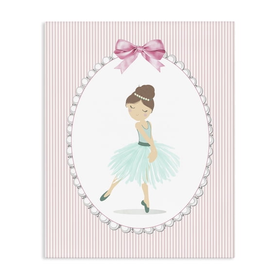 Stupell Industries Cottage Elegant Dance on Stripes Canvas Art, 16 x 20, by Christine Simpson Art